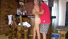 Mutual masturbation with friend's hot wife leads to pussyjob creampie