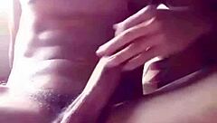 Latino Bronceado Bounces Balls While Masturbating and Cums