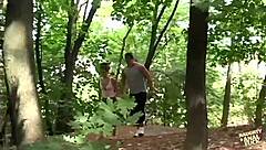 A sexy brunette gets a messy hot load