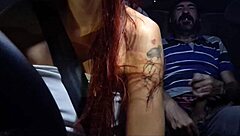 App Driver Slut Catches Man Masturbating In Back Seat
