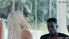 Jason brown spreads bridegette bs's wet pussy and fucks her interracial with monster cock