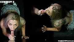 Bambi, suck that cock through the gloryhole and swallow the cum!