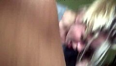 The girl was gagging on the dick of her master