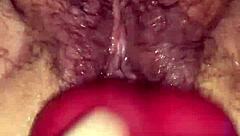 hey, hairy bbw milf gets fisted and squirting with toys?