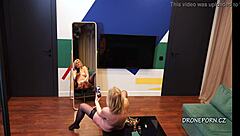 Hot Czech milf masturbating in front of the mirror