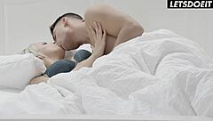 Passionate Morning Quickie with Beautiful Czech Girl's Boobs and Cum in Mouth.