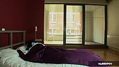 Naturally busty pornstar candy alexa shoves glass dildos in her ass