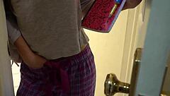 Step daughter spies on step dad and gets aroused