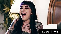 Twisted goth charlotte sartre squirts in rough sex.