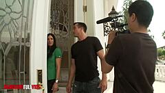 i watch the milf next door get intimate with her lucky neighbor.