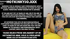 Extreme Huge Dildo from Mr Hankey Penetrates Hotkinkyjo's Anal Hole and Prolapse