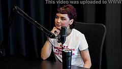 Annie Clementine reveals daring tattoo on red mesh