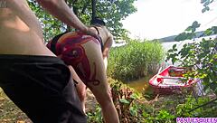 Stepsister celebrates 25k subs with public ass riding