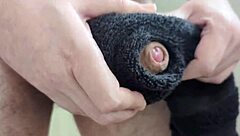 Feeling Intense Pleasure from Massive Cumshot in Bathroom