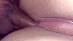 A beautiful girl gets a nice portion of sperm in her ass