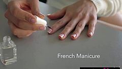 Feeling excitement as skinny European beauty strips in stockings, revealing small natural tits and pussy