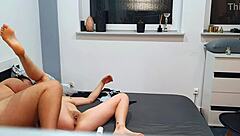 Passionate moments shared between lovers in private space