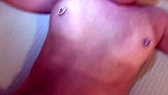 The guy’s cock is smeared with cum while pounding the girl’s pussy