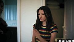 Gizelle Blanco spies on Maya Woulfe and Hazel Moore in the room