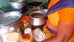 The hot bhabhi is cooking something special for her husband