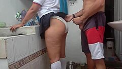 Father takes care of stepdaughter, gets intimate on balcony