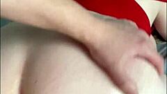 A fit wife rewards husband with intense action