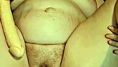 Wet pussy gets a foot rub