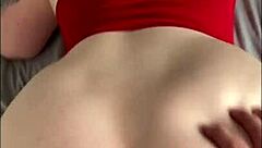 A fit wife rewards husband with intense action