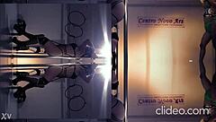 Doctora hace un sexy baile en el tubo mostrando el culo