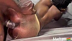 ⭐️ Lactating Slim Ghana Girl Fucked by Big Brazilian Dick in Capetown