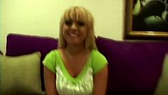 Blonde girl fucked hard in POV casting