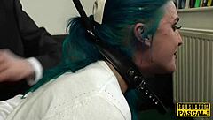 Sub girl from UK got her asshole destroyed in a threeway