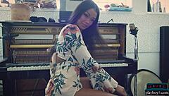 Big Booty Ebony Harley Dean Undresses Sensually In Studio, Showing Off Her Curves