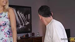 Old yellow-haired slut cheats on her boyfriend