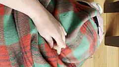 Shy Neighbor Licks Pussy Intensely Under Blanket