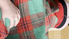 Shy Neighbor Licks Pussy Intensely Under Blanket