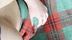 Shy Neighbor Licks Pussy Intensely Under Blanket