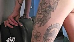 Emy Angel gropes her body with bold intensity