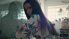 Big Booty Ebony Harley Dean Undresses Sensually In Studio, Showing Off Her Curves