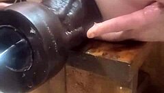 Amateur Uses Huge Dildos On Fucking Machine For Anal Pleasure