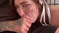 Hot sloppy blowjob with big dick