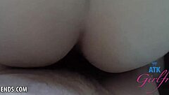 Redhead girl, exciting her boyfriend in a steamy hotel