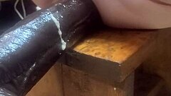 A girl was fucked by a huge cock of the Hankey machine
