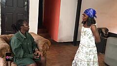 A funny house girl explores with her madam