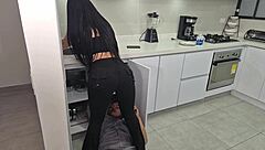The horny Colombian woman awaited the plumber, ready