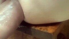 Amateur Uses Huge Dildos On Fucking Machine For Anal Pleasure