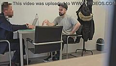 Straight Insurance Broker Convinced for FIRST TIME Handjob BLAST!