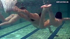 Underwater lesbian sex of Ivetta, Katka and Barbara