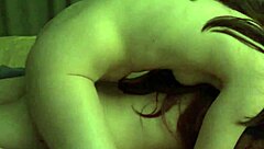 Lesbian ass knocking and tribbing action at home 2GirlsHome