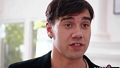 Young Guy Reverse Gangbang By Five Huge Boobs Blonde Milfs